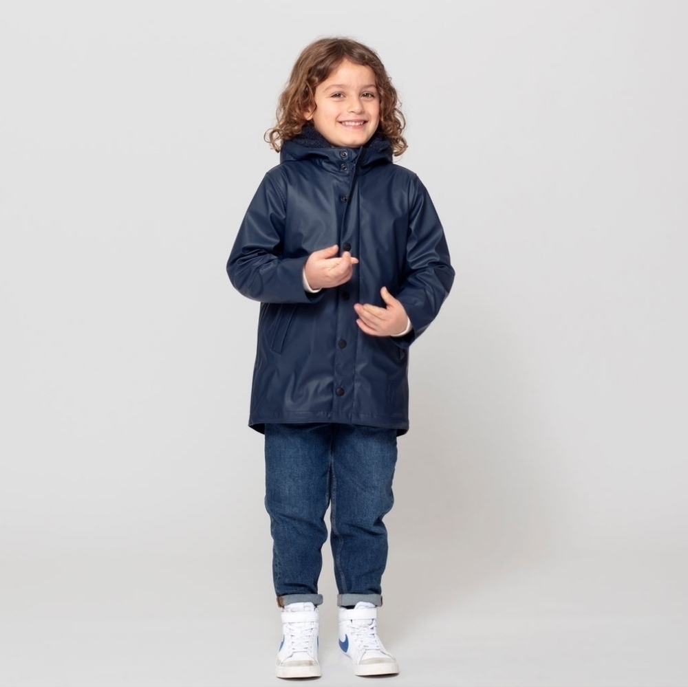 Go Soaky Outerproof Kids Waterproof Wind Resistant Rain Jacket Size 8 / 10‎ Blue